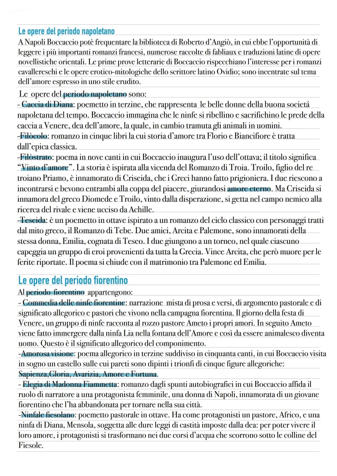 Giovanni Boccaccio
K
Nasce nel 1313 probabilmente a Certaldo, figlio illegittimo di un ricco mercante impiegato presso la
compagnia commerci