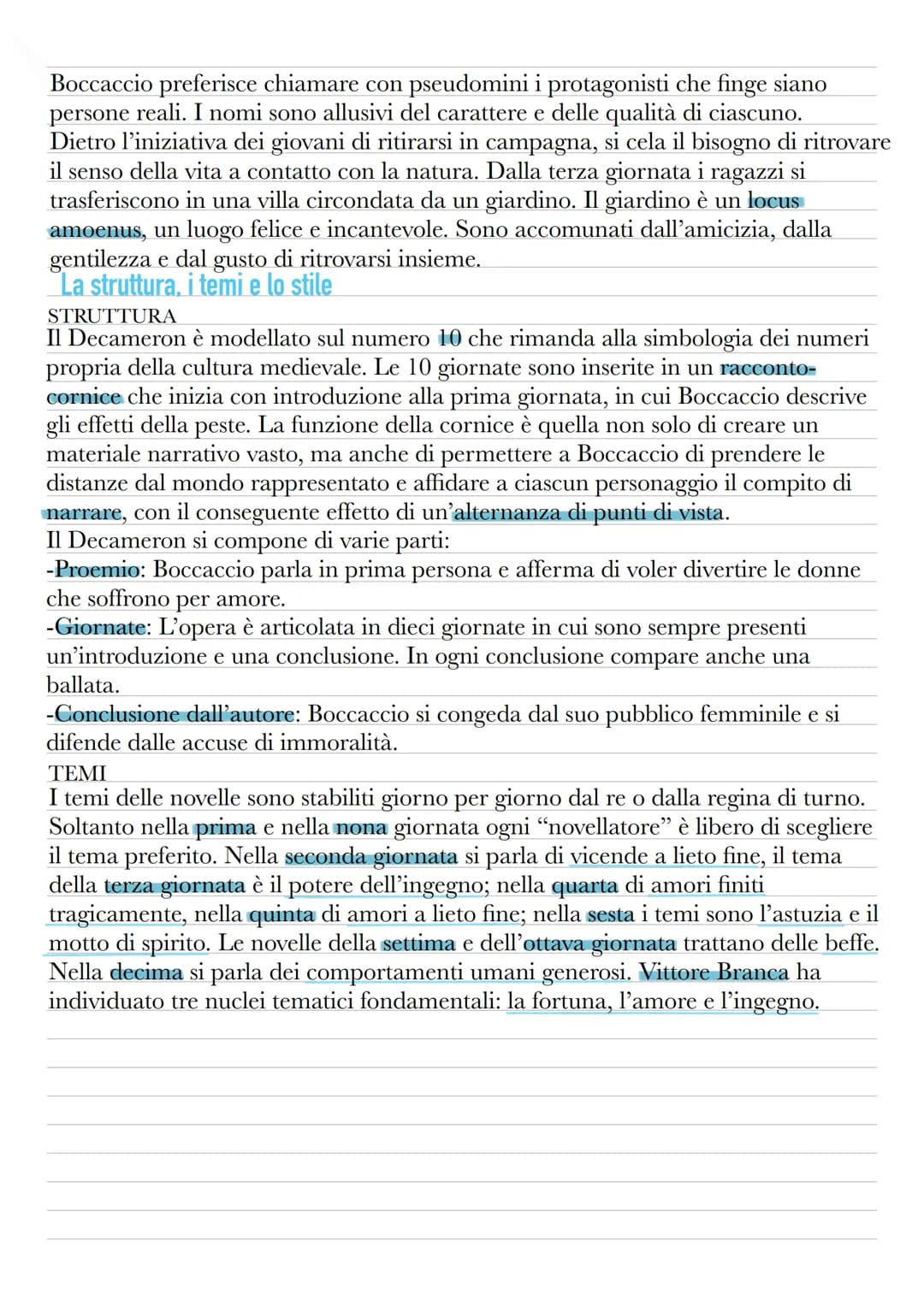 Giovanni Boccaccio
K
Nasce nel 1313 probabilmente a Certaldo, figlio illegittimo di un ricco mercante impiegato presso la
compagnia commerci