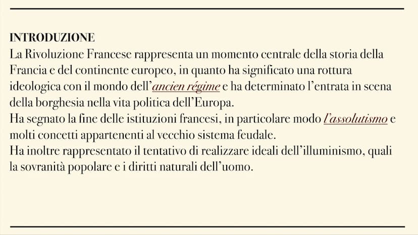 La Rivoluzione Francese
3809
7
Ĵ INTRODUZIONE
La Rivoluzione Francese rappresenta un momento centrale della storia della
Francia e del conti
