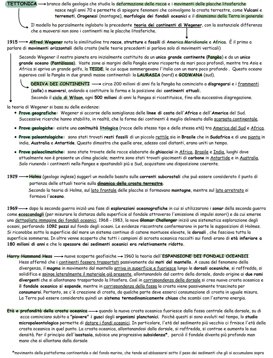 TETTONICA-branca della geologia che studia la deformazione delle rocce e i movimenti delle placche litosferiche
nasce negli anni 70 e permet