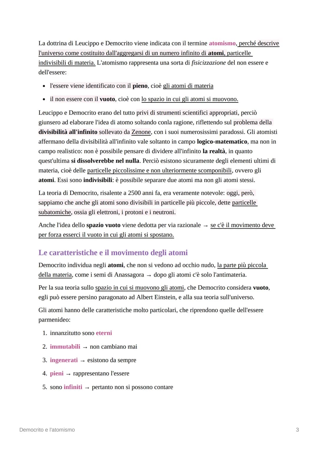 88
Democrito e l'atomismo
Democrito è un altro dei grandi pensatori della filosofia presocratica, infatti egli fu un fisico
pluralista. Egli