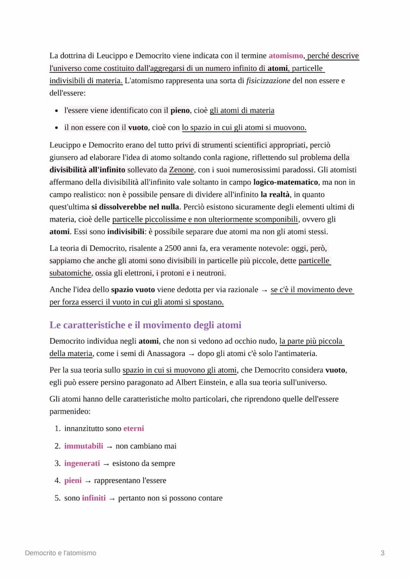 88
Democrito e l'atomismo
Democrito è un altro dei grandi pensatori della filosofia presocratica, infatti egli fu un fisico
pluralista. Egli