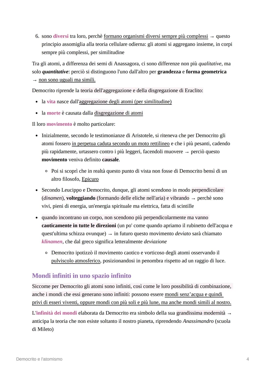 88
Democrito e l'atomismo
Democrito è un altro dei grandi pensatori della filosofia presocratica, infatti egli fu un fisico
pluralista. Egli