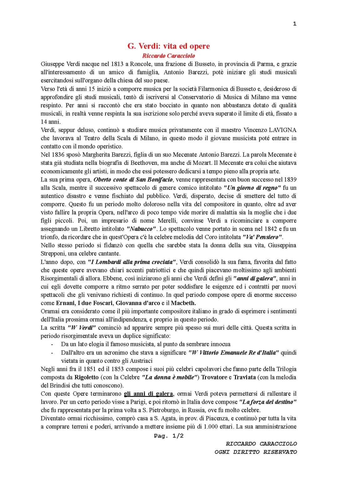 Giuseppe Verdi: Biografia per Bambini - Vita, Opere, e Curiosità