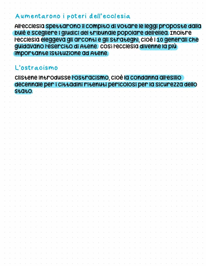 Atene
Le istituzioni ateniesi nell'eta arcaica
Atene si spostò nella direzione della democrazia. Atene si
estendeva nell'intera regione dell