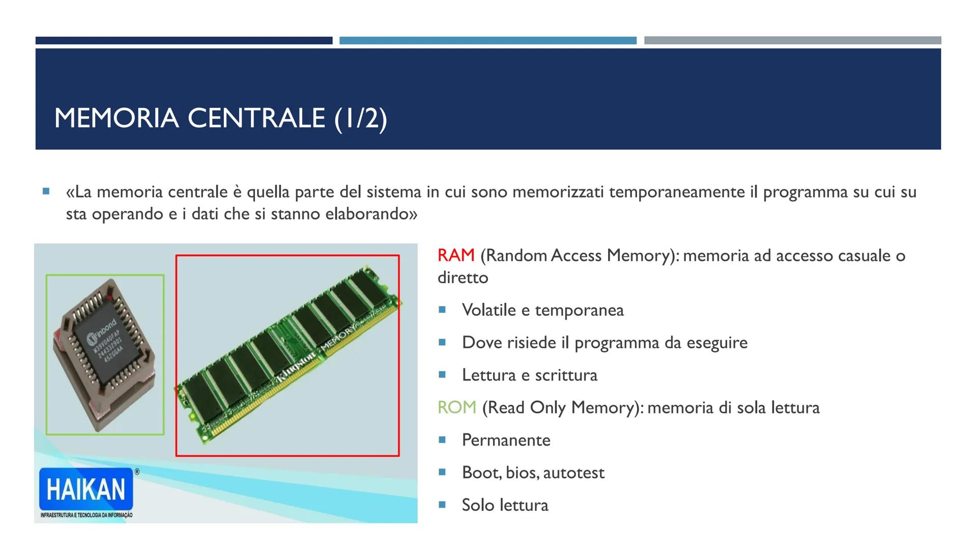 ARCHITETTURA DEL COMPUTER
COME I COMPONENTI FISICI (HARDWARE) SONO CONNESSI TRA LORO ARCHITETTURA DI VON NEUMANN
Macchina di Von Neumann
CPU
