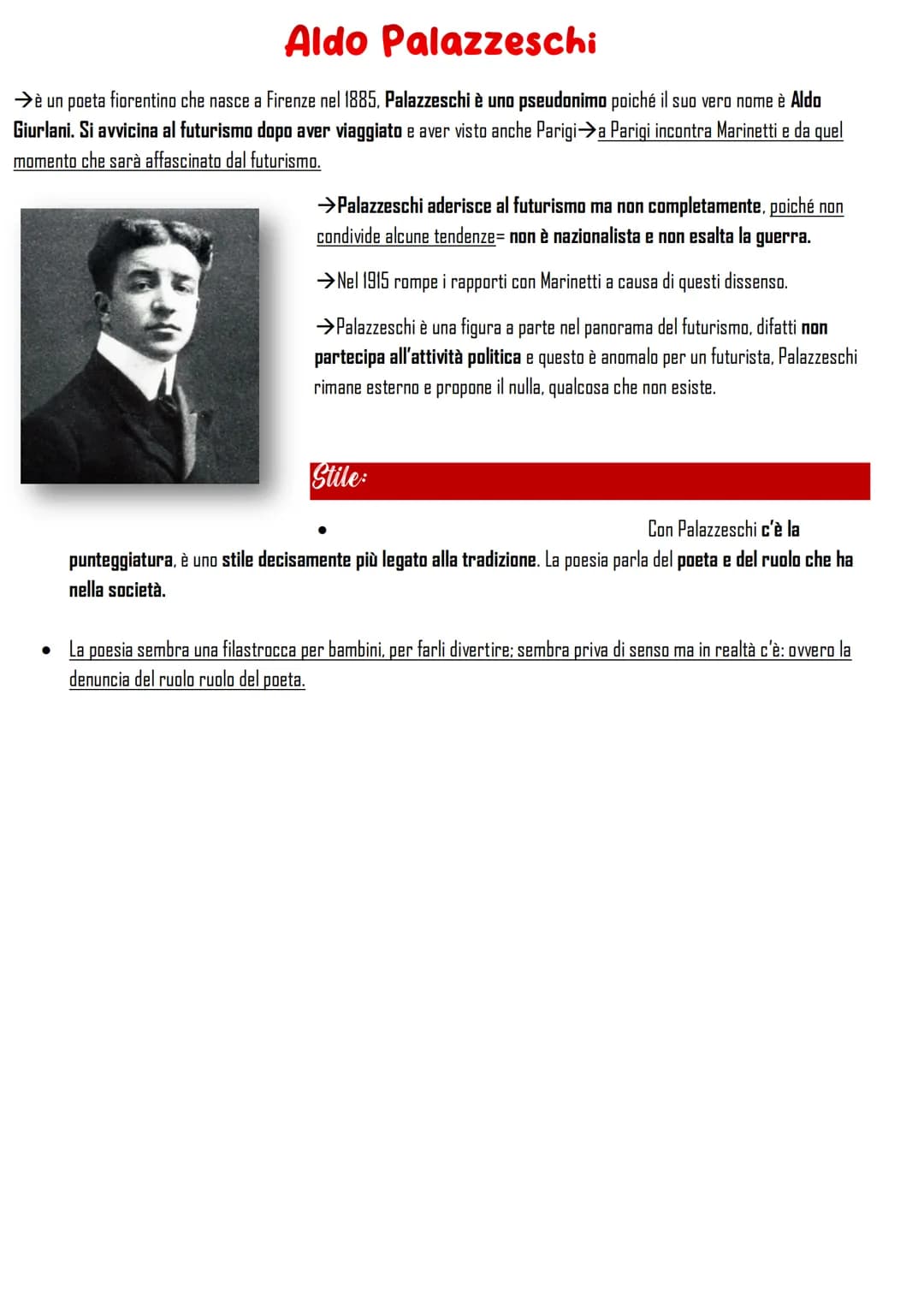 CREPUSCOLARISMO
→Si intende una serie di poeti/intellettuali che rifiutano il modello del poeta vate (abbracciato da d'Annunzio) e
partono d