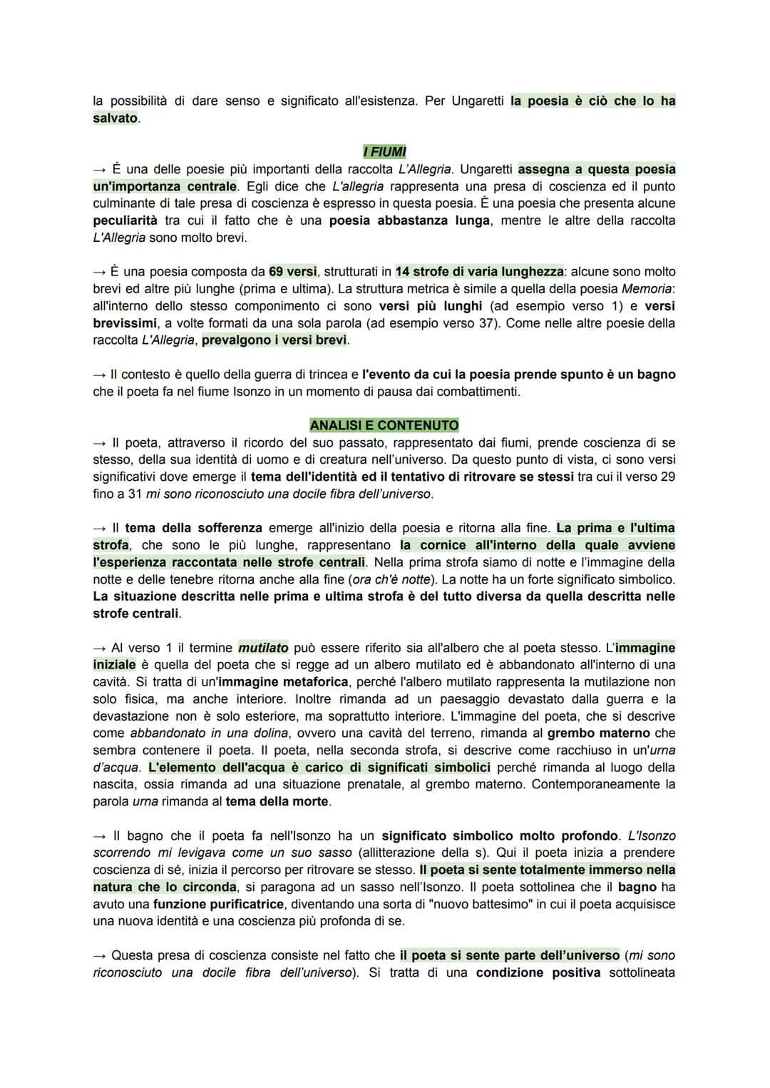 Emerge il tema del male di vivere, dominante in Ossi di seppia e centrale in Meriggiare pallido e
assorto. Questa poesia rappresenta un rove