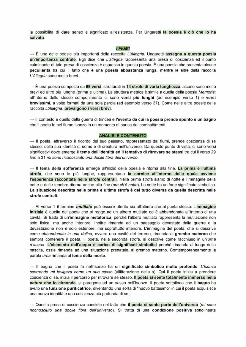 Emerge il tema del male di vivere, dominante in Ossi di seppia e centrale in Meriggiare pallido e
assorto. Questa poesia rappresenta un rove