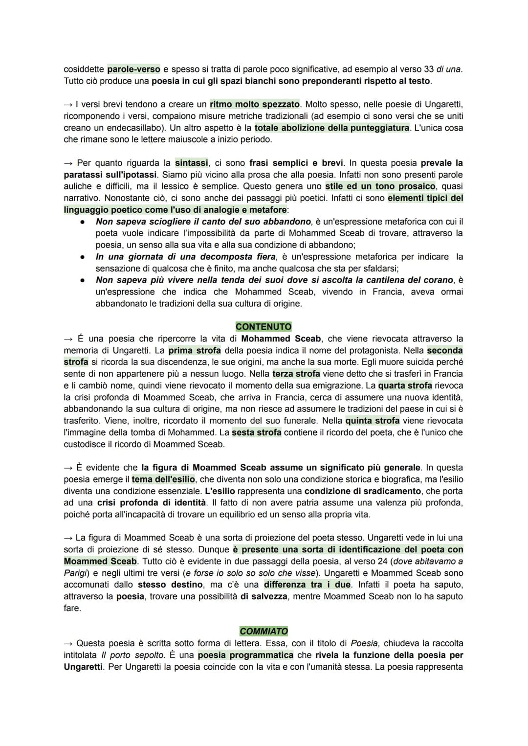Emerge il tema del male di vivere, dominante in Ossi di seppia e centrale in Meriggiare pallido e
assorto. Questa poesia rappresenta un rove