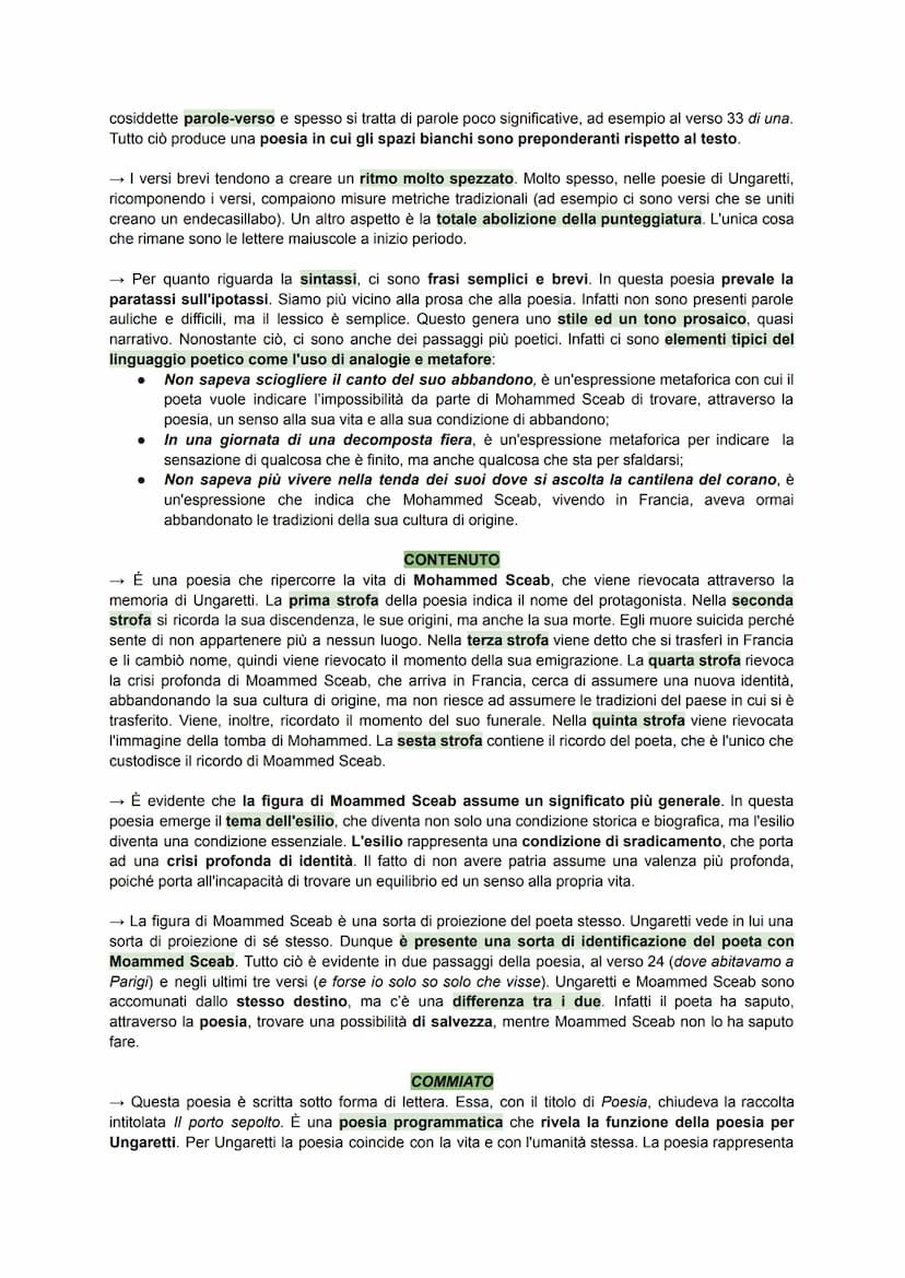 Emerge il tema del male di vivere, dominante in Ossi di seppia e centrale in Meriggiare pallido e
assorto. Questa poesia rappresenta un rove