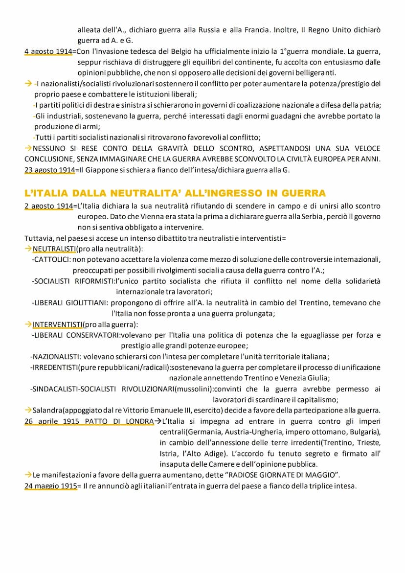 1°GUERRA MONDIALE
LE PREMESSE DEL CONFLITTO
All'inizio del Novecento, l'Europa vive una situazione di tensione tra le grandi potenze=
1) Fra