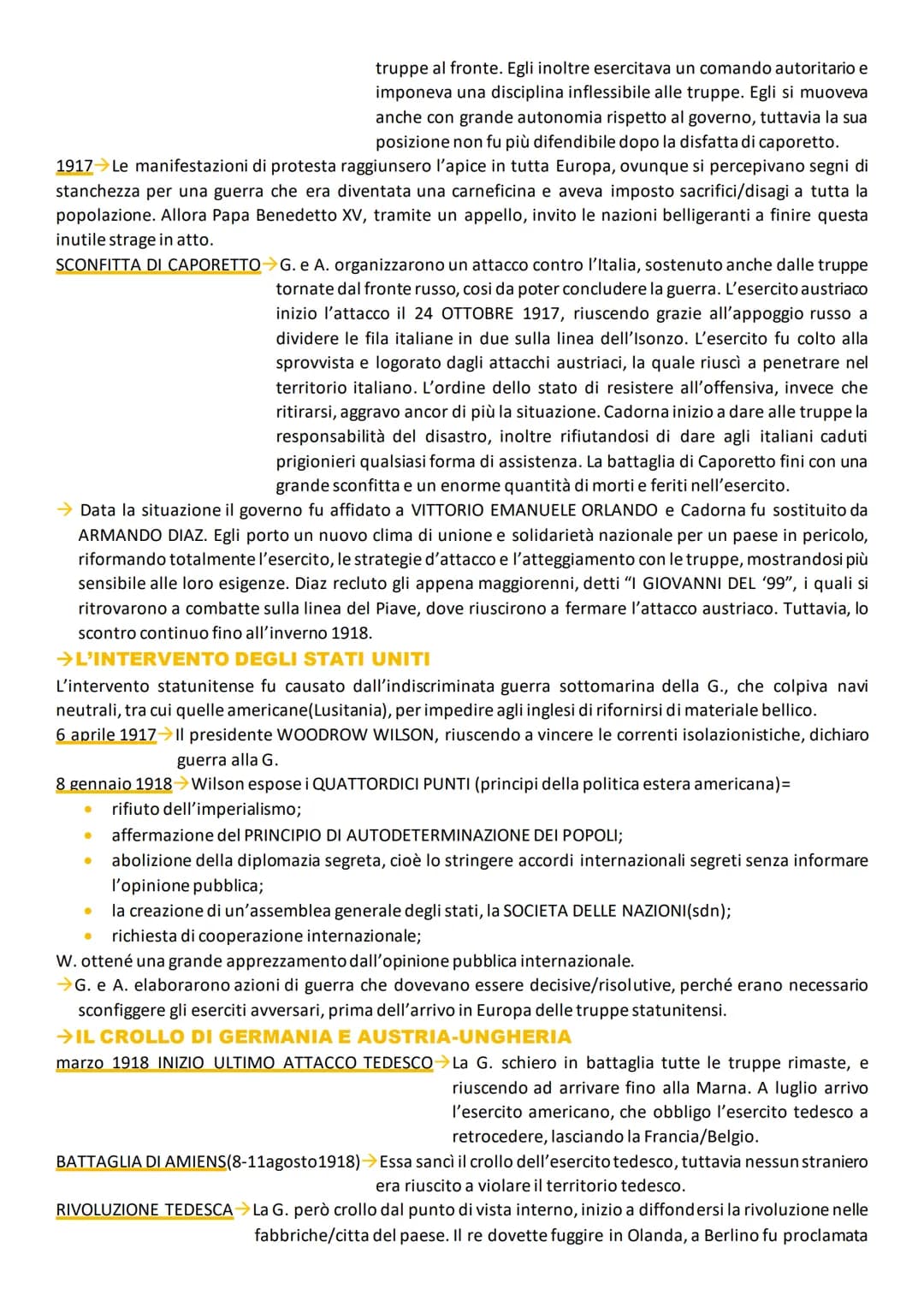 Riassunto e Cause della Prima Guerra Mondiale: Schemi e PDF