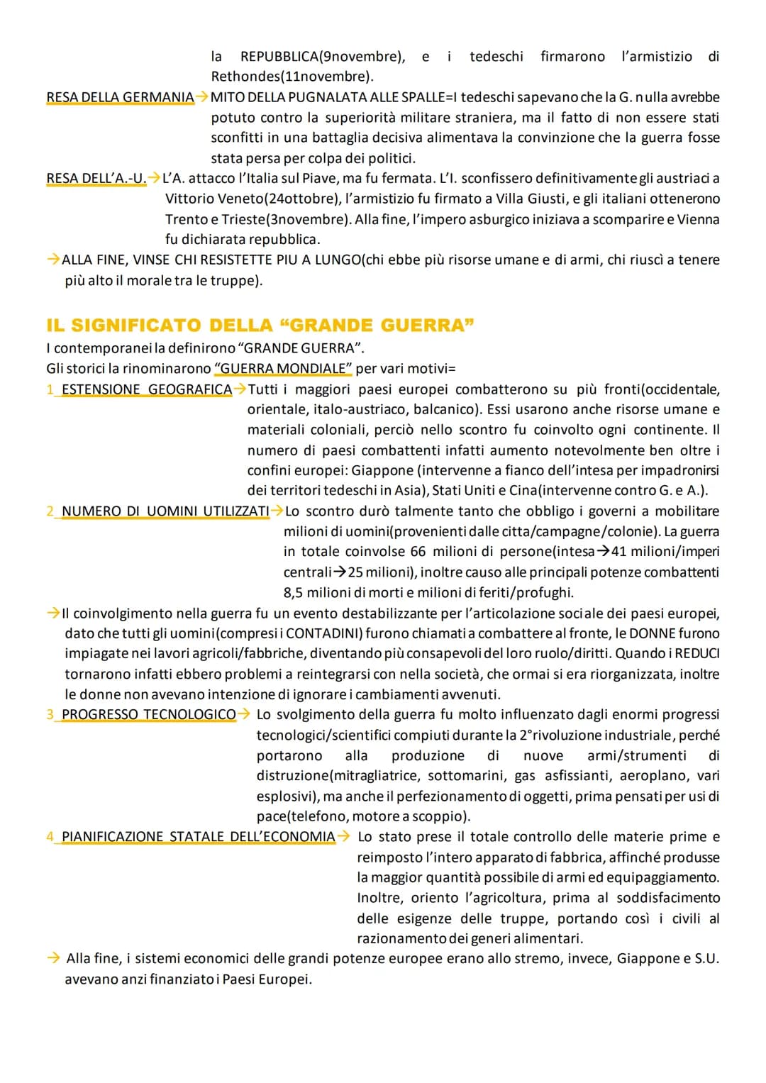 Riassunto e Cause della Prima Guerra Mondiale: Schemi e PDF
