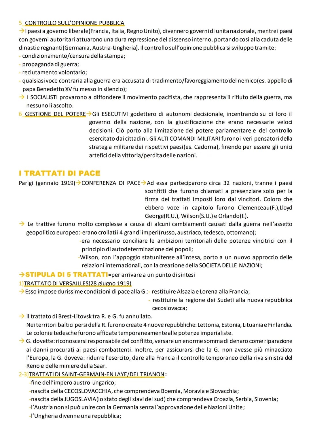 Riassunto e Cause della Prima Guerra Mondiale: Schemi e PDF