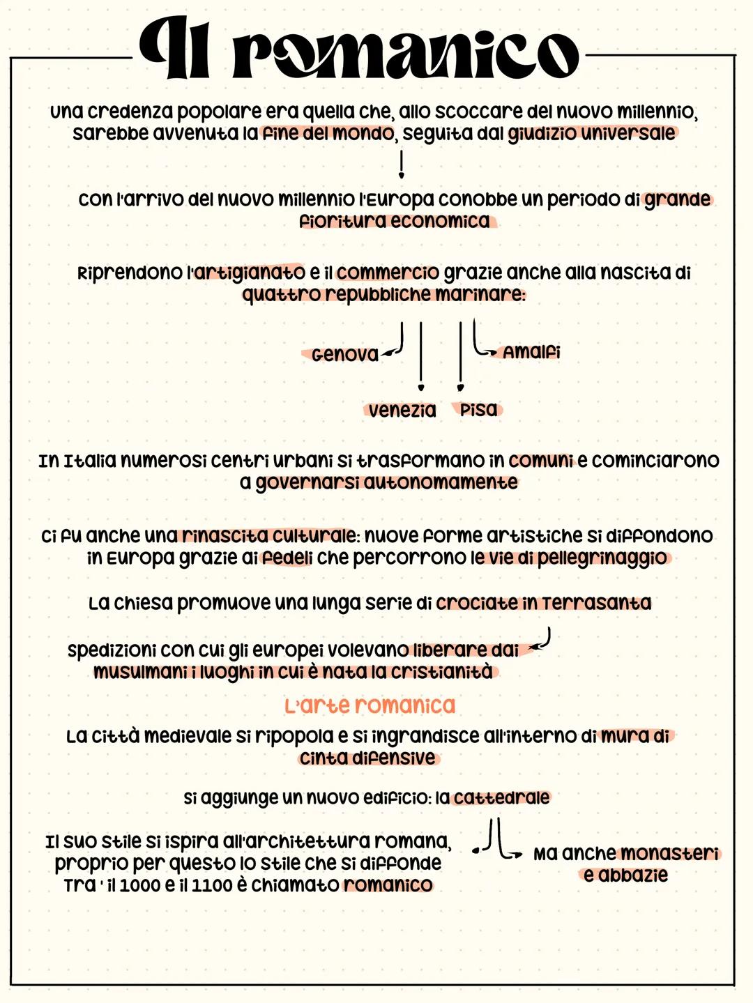Il romanico
una credenza popolare era quella che, allo scoccare del nuovo millennio,
sarebbe avvenuta la fine del mondo, seguita dal giudizi