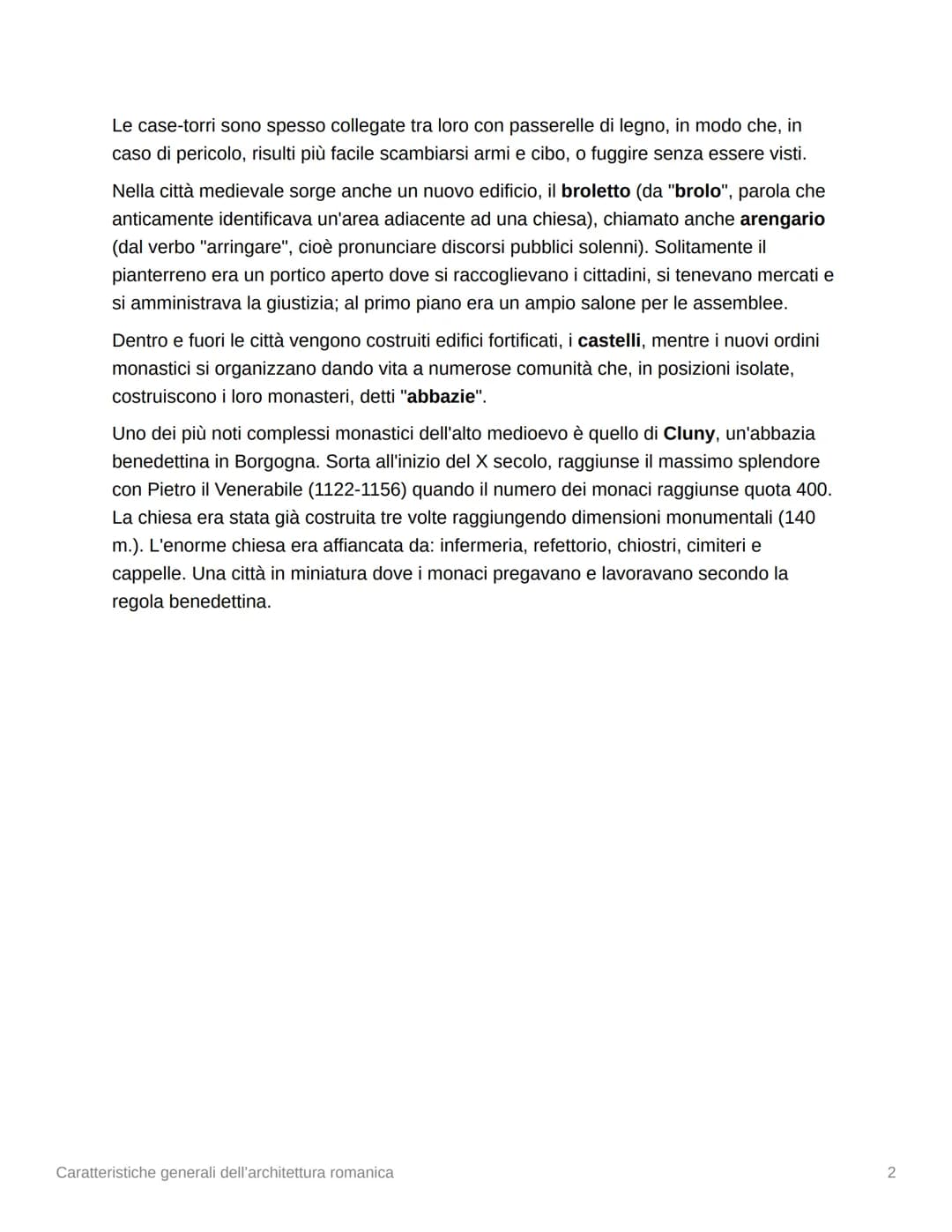 INI
Caratteristiche generali
dell'architettura romanica
L'intensificarsi degli scambi commerciali, la ripresa dell'economia accelerano il
fe