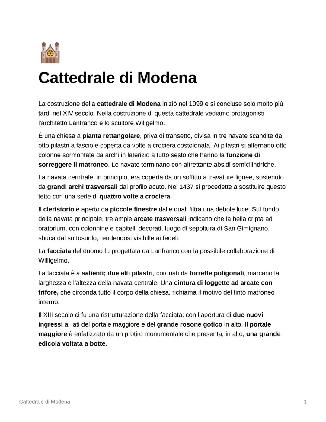 INI
Caratteristiche generali
dell'architettura romanica
L'intensificarsi degli scambi commerciali, la ripresa dell'economia accelerano il
fe