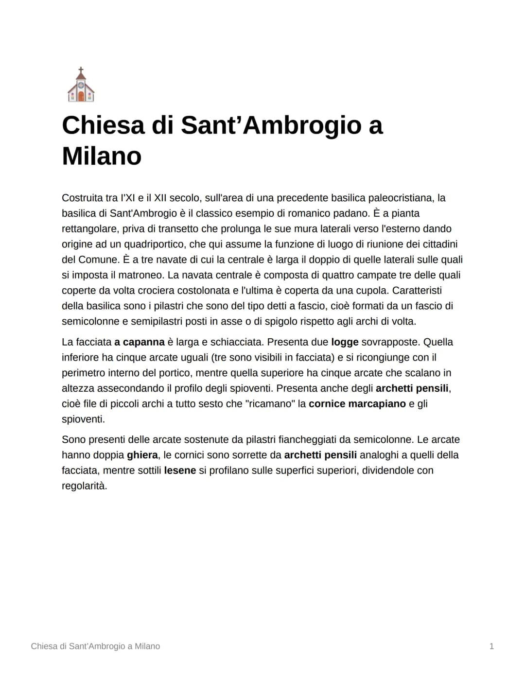 INI
Caratteristiche generali
dell'architettura romanica
L'intensificarsi degli scambi commerciali, la ripresa dell'economia accelerano il
fe