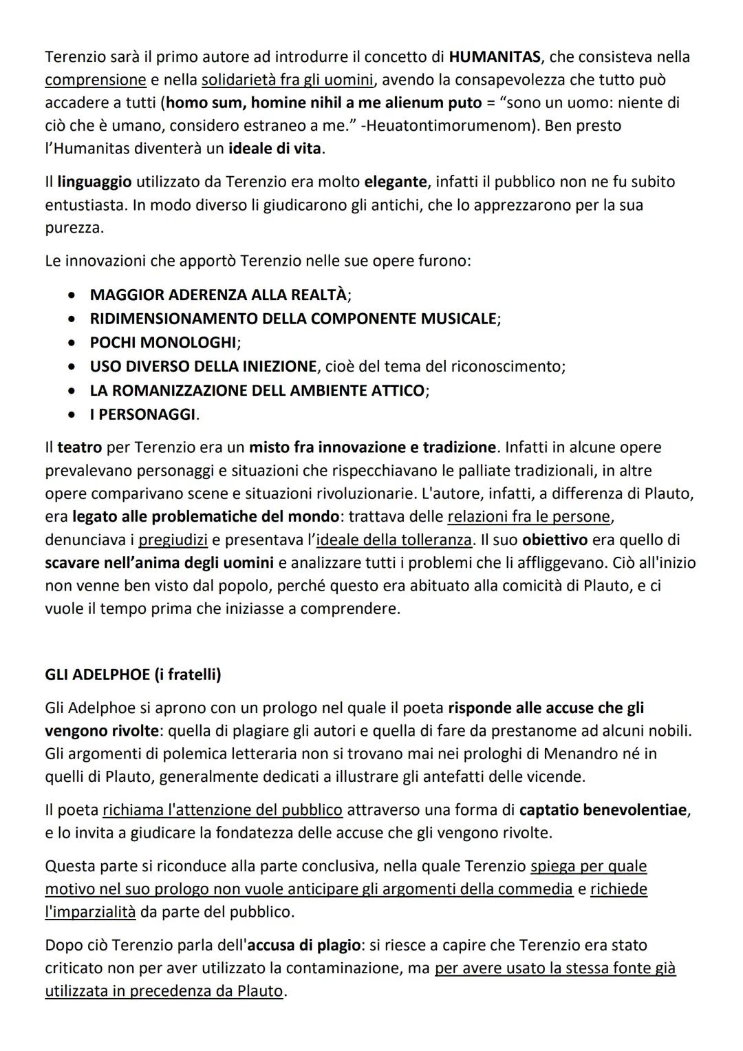 TERENZIO
Terenzio è l'unico commediografo, insieme a Plauto, di cui sono state rinvenute opere
intere. Secondo la biografia di Svetonio, Ter