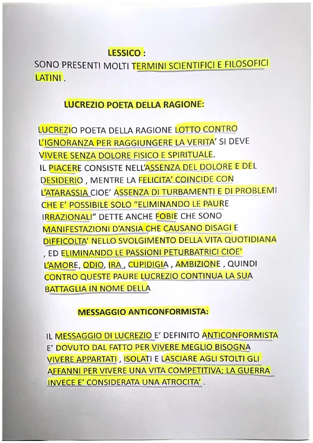 LUCREZIO: 94 ac - 56 ac
E' UNO DEGLI SCRITTORI PIU' IMPORTANTI DELLA LETTERATURA
LATINA, DELLA SUA VITA SI SA BEN POCO E SI DICE CHE E' NATO