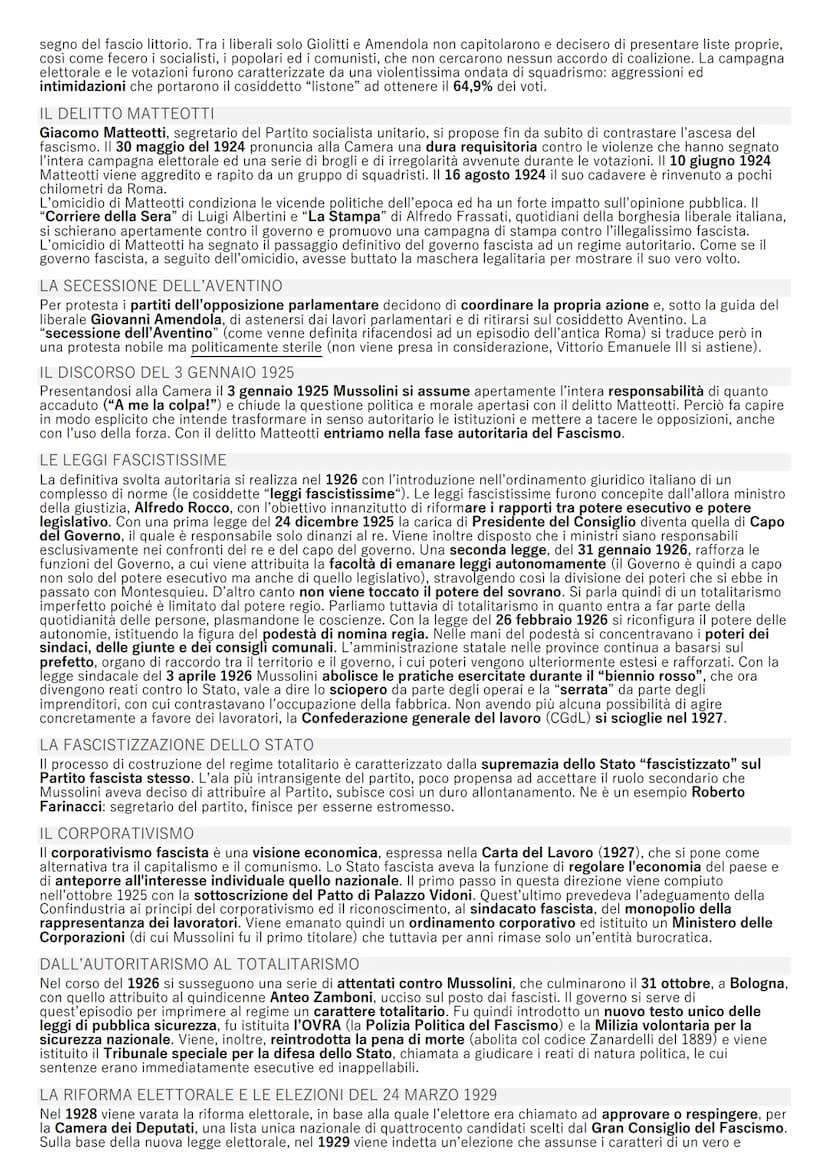 IL FASCISMO
LA "VITTORIA MUTILATA"
Dopo la prima guerra mondiale, l'Italia si trova investita da una profonda crisi. Se da un lato il confli