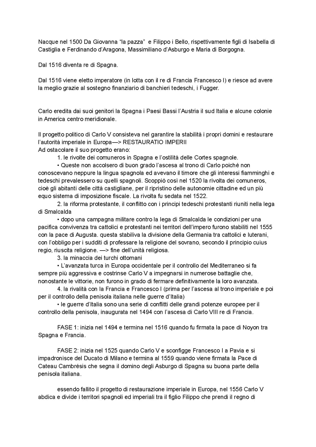 Tutto su Carlo V: Riassunto, Curiosità e Guerre d'Italia