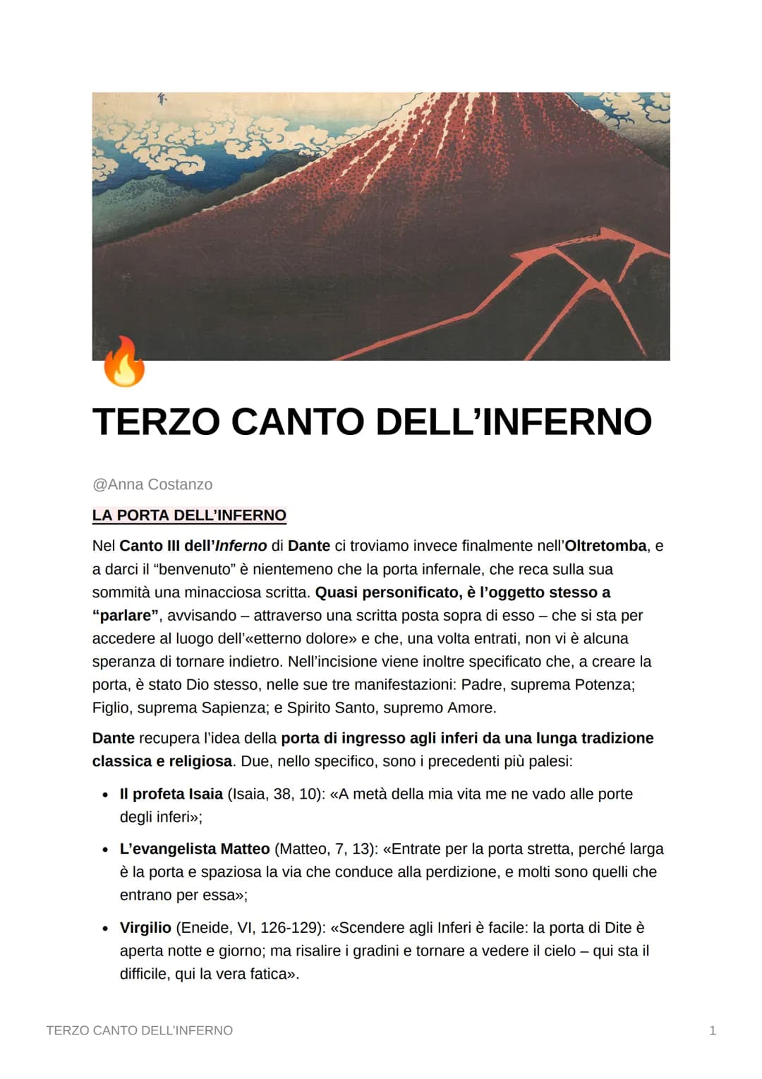 TERZO CANTO DELL'INFERNO
@Anna Costanzo
LA PORTA DELL'INFERNO
Nel Canto III dell'Inferno di Dante ci troviamo invece finalmente nell'Oltreto