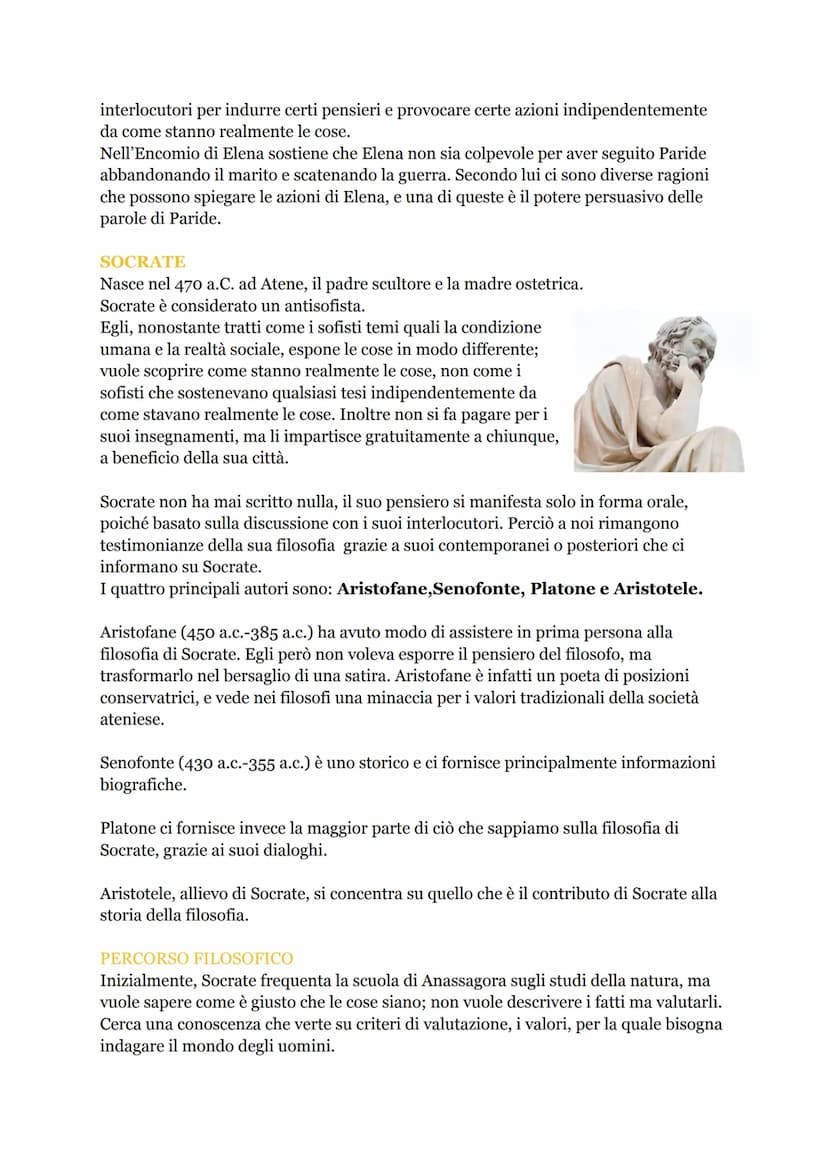 I SOFISTI
Verso la metà del V secolo a.C. si inizia ad identificare il sofista come colui che offre
il proprio sapere (sophia) in cambio di 