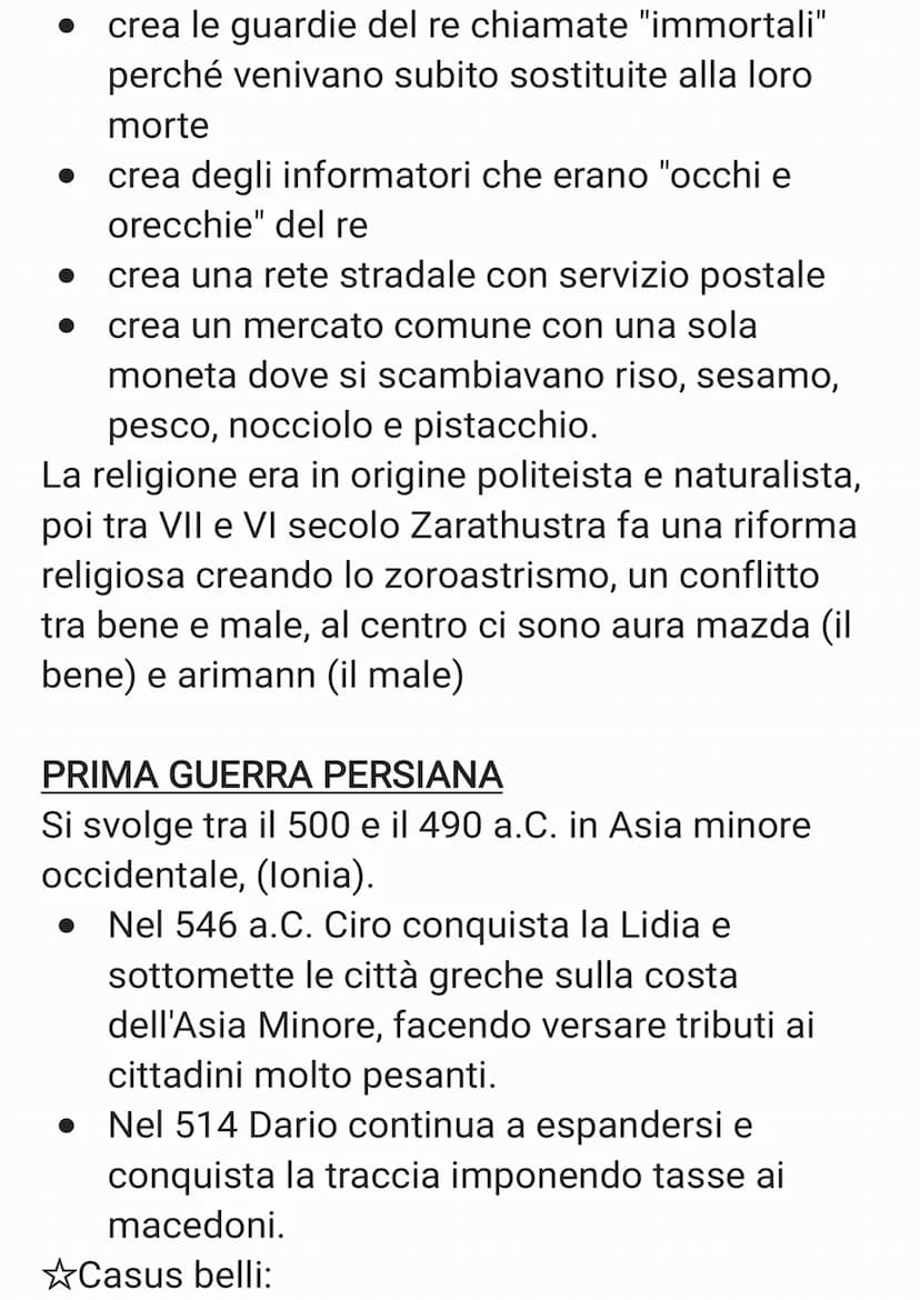 IMPERO PERSIANO
L'impero persiano si sviluppa tra il VI e il V
secolo in Persia (Iran), ha come capitale
Teheran. la massima espansione si s