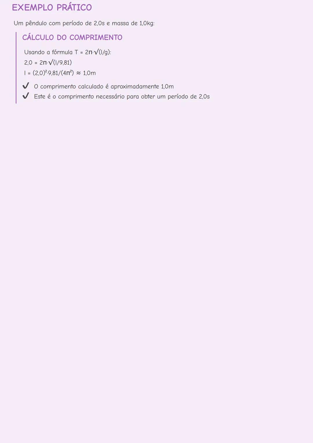 # O PÊNDULO SIMPLES

CONCEITOS FUNDAMENTAIS

O pêndulo simples é um sistema físico composto por uma massa puntiforme suspensa por um fio
ine