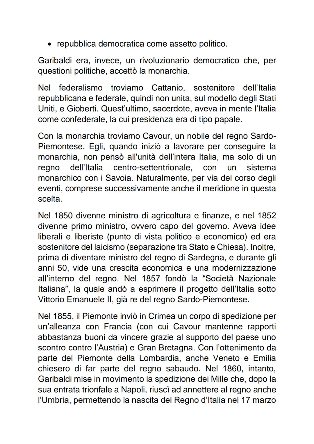 L'Unita'd'Italia
Il Risorgimento è un processo che inizia con i moti del 1820 e
finisce nel 1861 con la proclamazione dell'Unità d'Italia. I