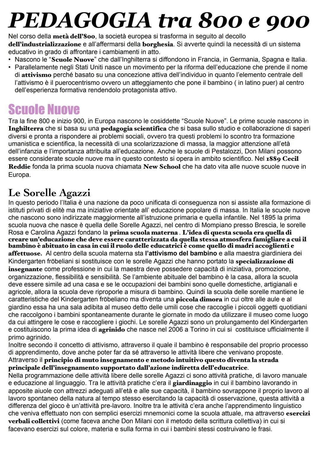 Le Nuove Correnti Pedagogiche tra Ottocento e Novecento: Le Scuole Progressiste e l'Attivismo