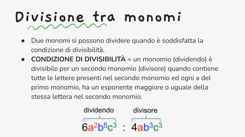 I monomi
Si chiama monomio quell'espressione letterale, composta da:
● un numero (naturale, relativo, razionale e/o irrazionale),
● una lett