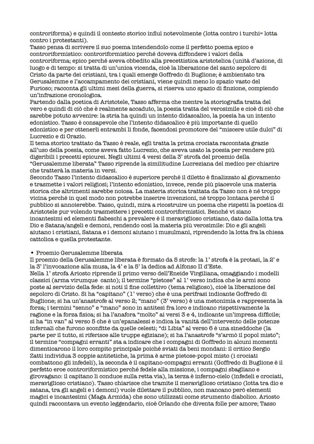 Torquato Tasso
• La vita
Torquato Tasso nacque a Sorrento nel 1544, proveniente da una famiglia nobile e trascorse
l'infanzia con la madre e