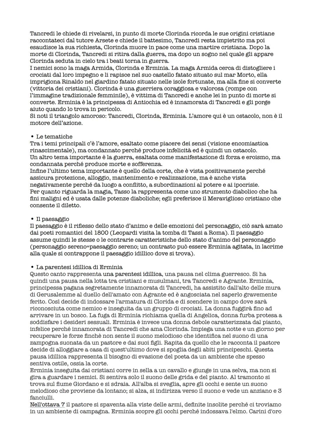 Torquato Tasso
• La vita
Torquato Tasso nacque a Sorrento nel 1544, proveniente da una famiglia nobile e trascorse
l'infanzia con la madre e