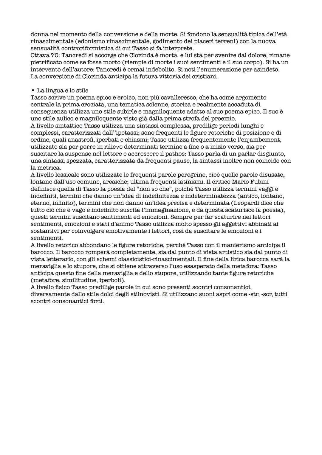 Torquato Tasso
• La vita
Torquato Tasso nacque a Sorrento nel 1544, proveniente da una famiglia nobile e trascorse
l'infanzia con la madre e