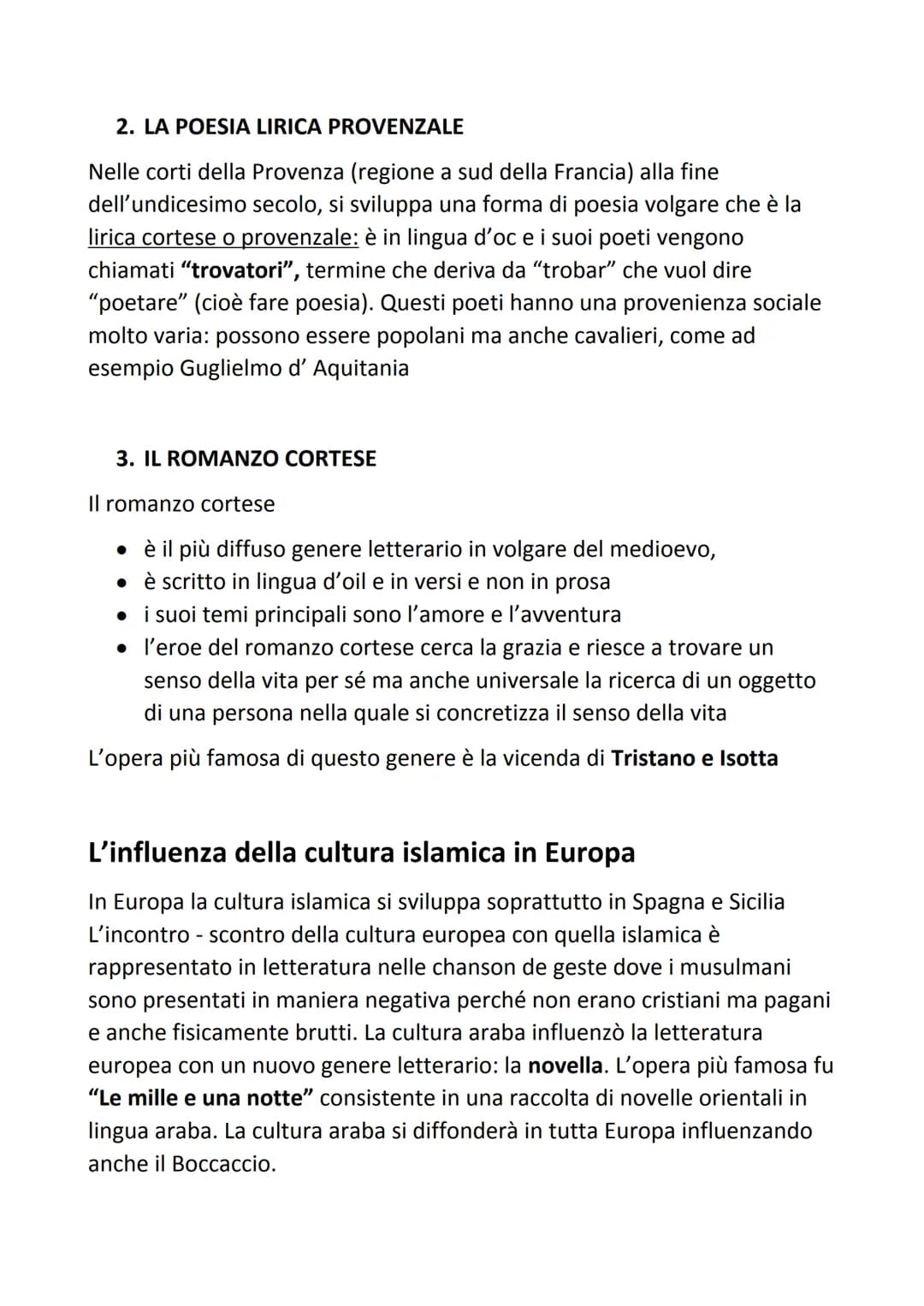La nascita delle lingue e letterature romanze
Nell'alto medioevo (periodo di tempo che va dal 476 all'anno 1000) con la
crisi dell'Impero ro
