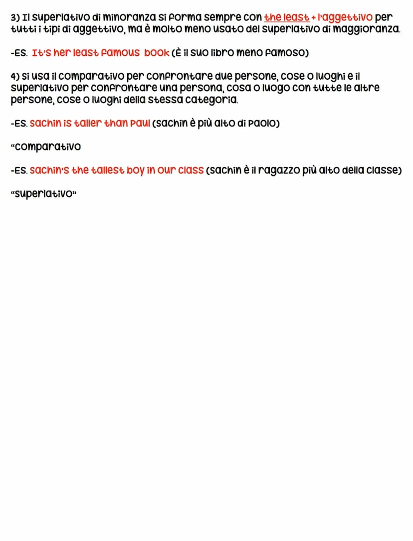 I Comparativi/ Superlativi
A Comparative adjectives
Esempio
old
large
Tipo di aggettivo
una sillaba
una sillaba, -efinale
una sillaba,vocale