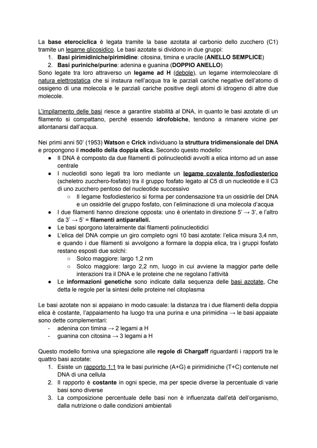 GENETICA MOLECOLARE (2ª branca della genetica)
Indaga i meccanismi chimici che permettono l'espressione delle informazioni genetiche in
un i