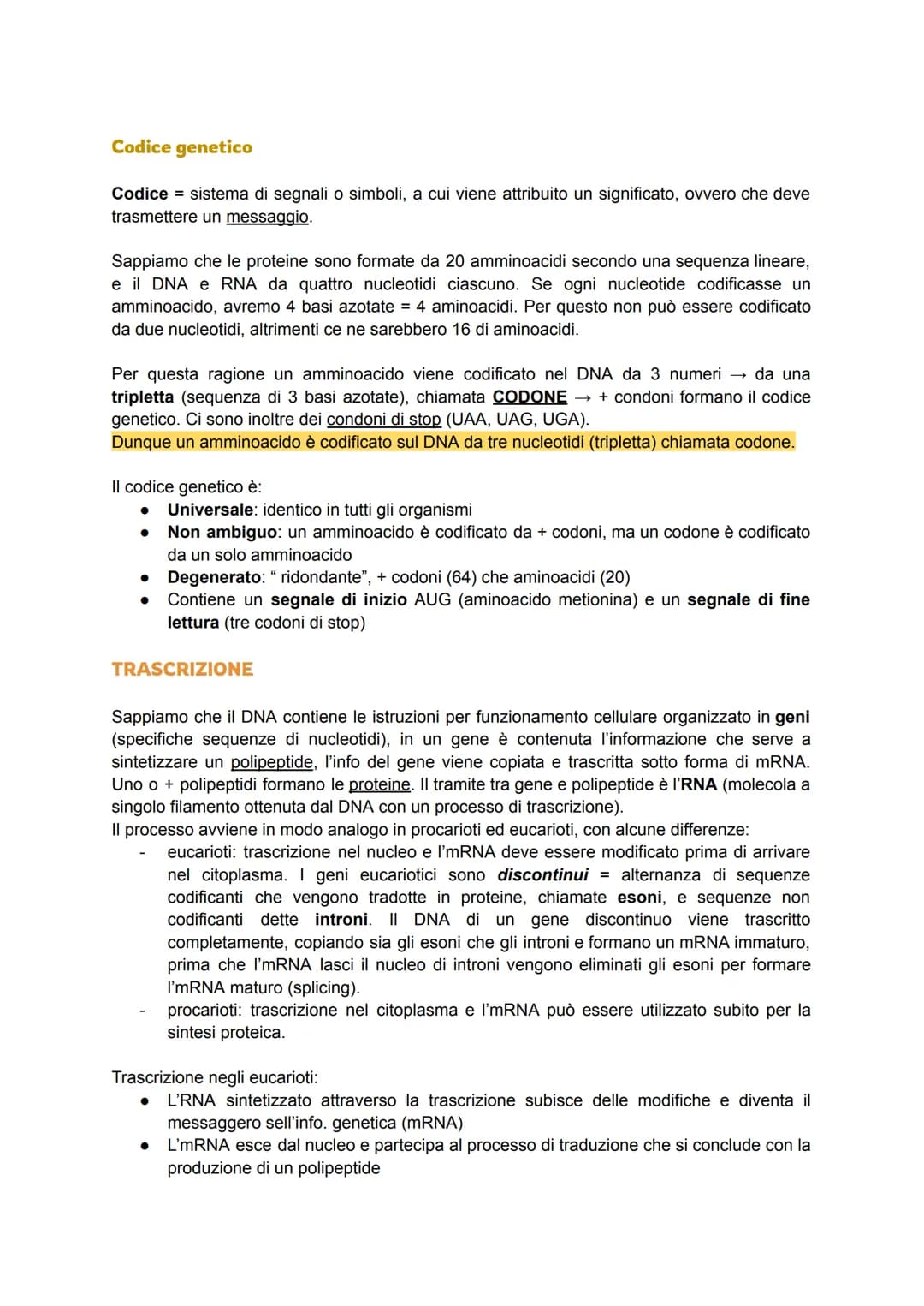 GENETICA MOLECOLARE (2ª branca della genetica)
Indaga i meccanismi chimici che permettono l'espressione delle informazioni genetiche in
un i