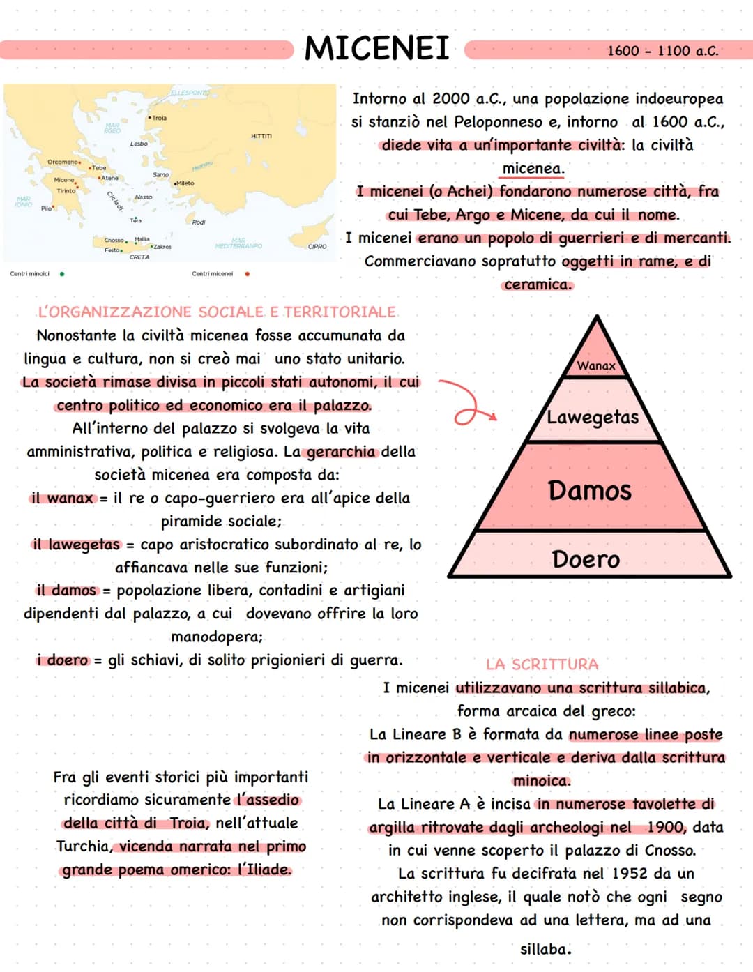 MAR
IONIO
Orcomeno.
Pilo
Centri minoici
Micene
Tirinto
MAR
EGEO
Tebe
*Atene
o
Cicladi
Lesbo
Nasso
Tora
Cnosso Mallia
Festo
Trola
CRETA
Samo
