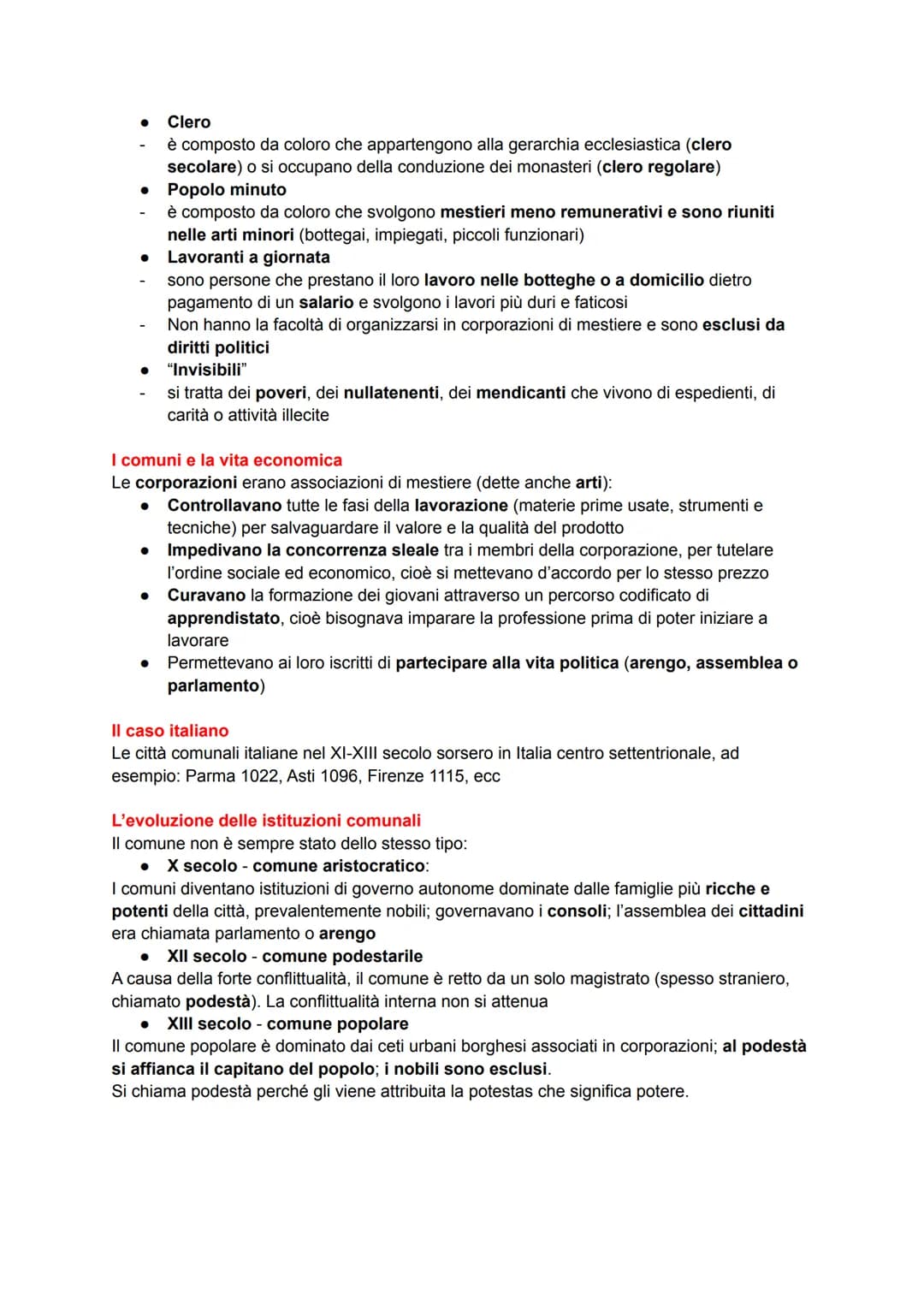 La Nascita dei Comuni: Riassunto Breve e Schema per Scuola Media