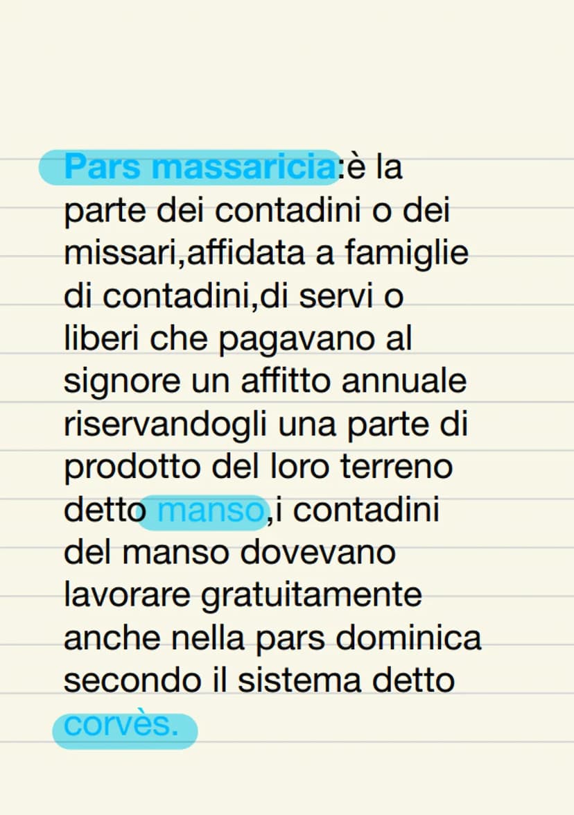 La Cartie
La curtis
Curtis significa corte, la Curtis era
una nuova forma di
organizzazione della proprietà
terriera che si divideva in 2 pa