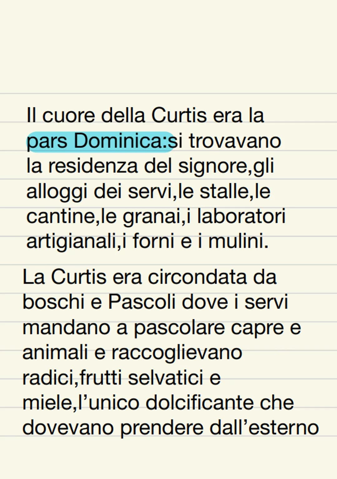La Cartie
La curtis
Curtis significa corte, la Curtis era
una nuova forma di
organizzazione della proprietà
terriera che si divideva in 2 pa