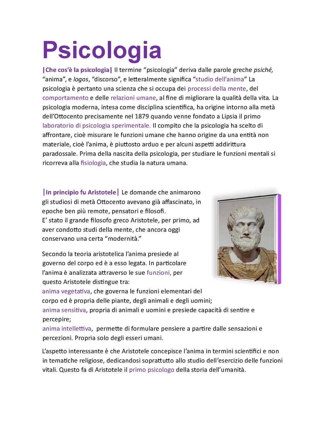 Introduzione alla Psicologia: Origini e Prospettive