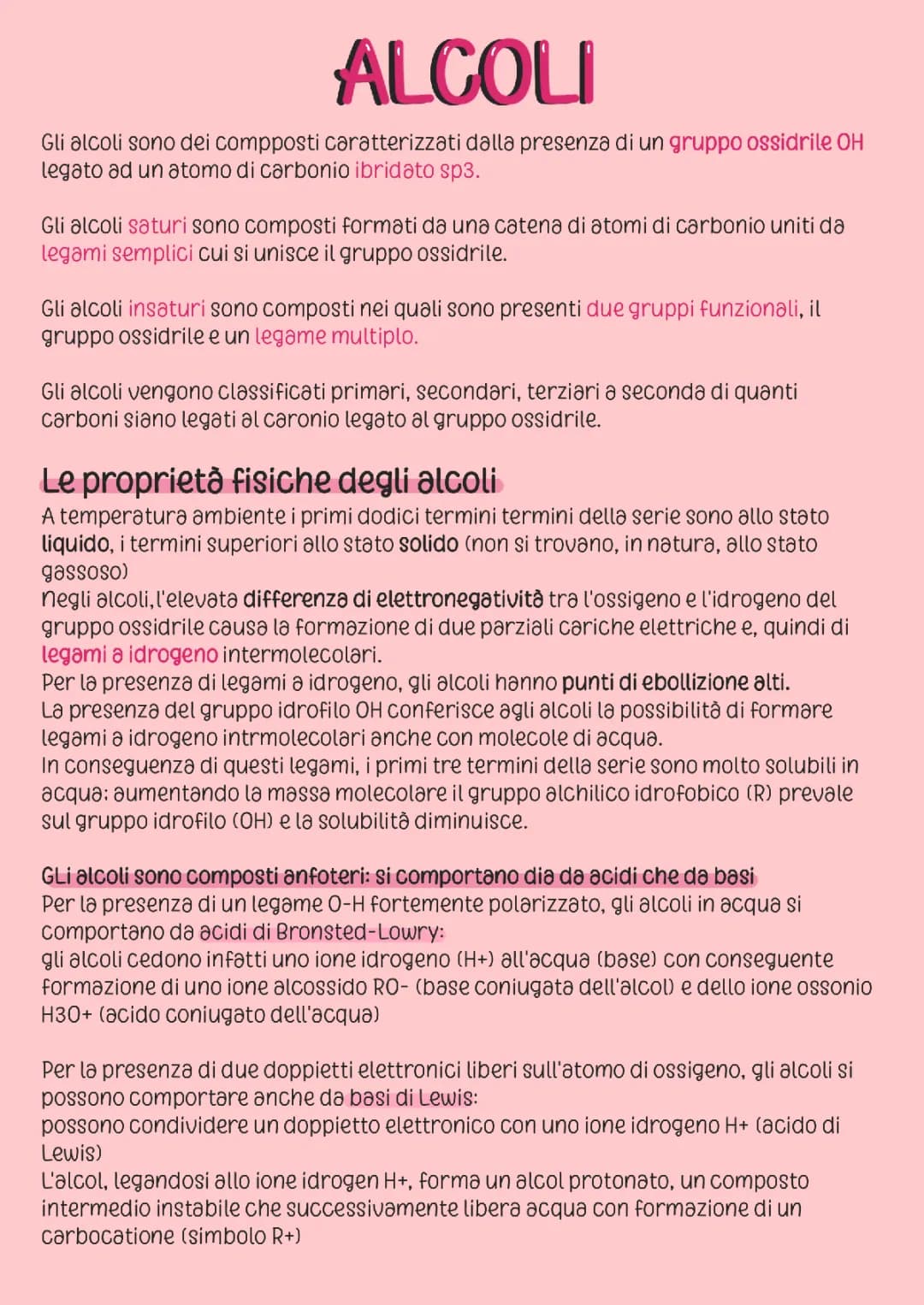 Alcoli e fenoli