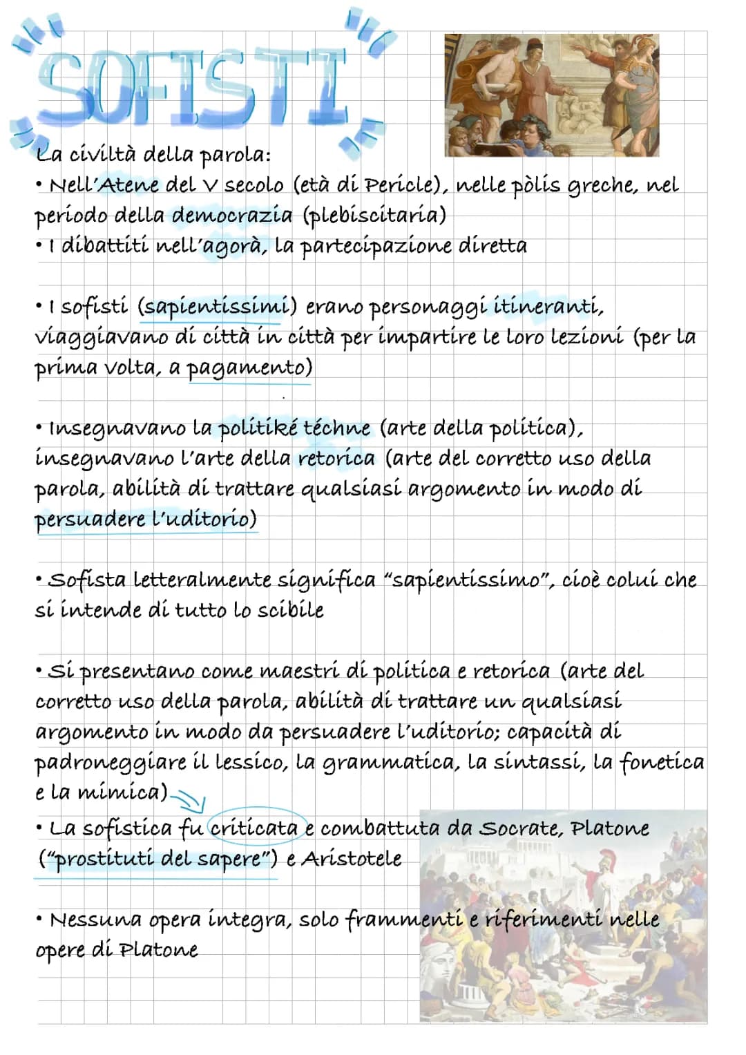 sofisti, Protagora, Gorgia (movimento Sofistica)