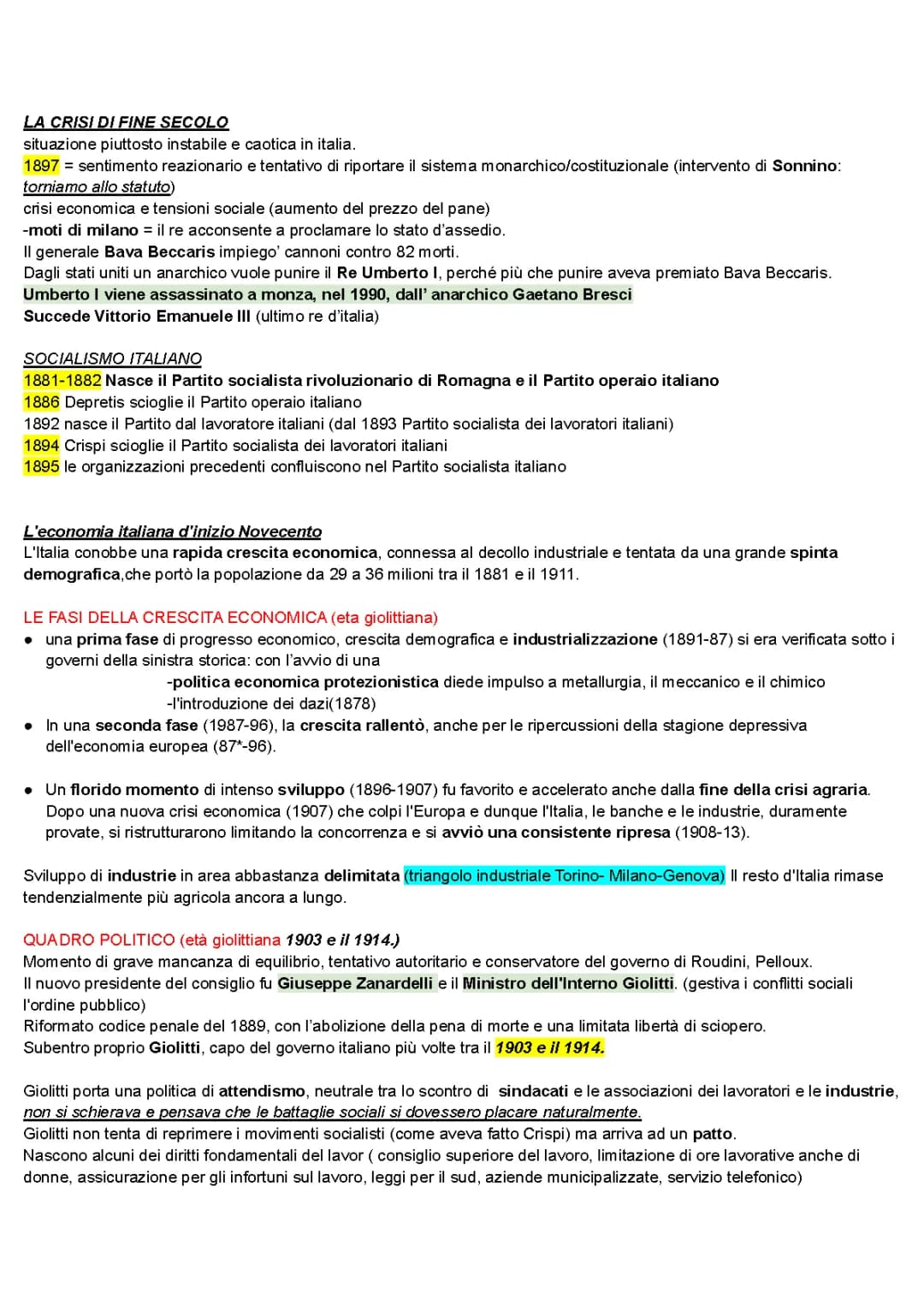 età giolittiana e giolitti