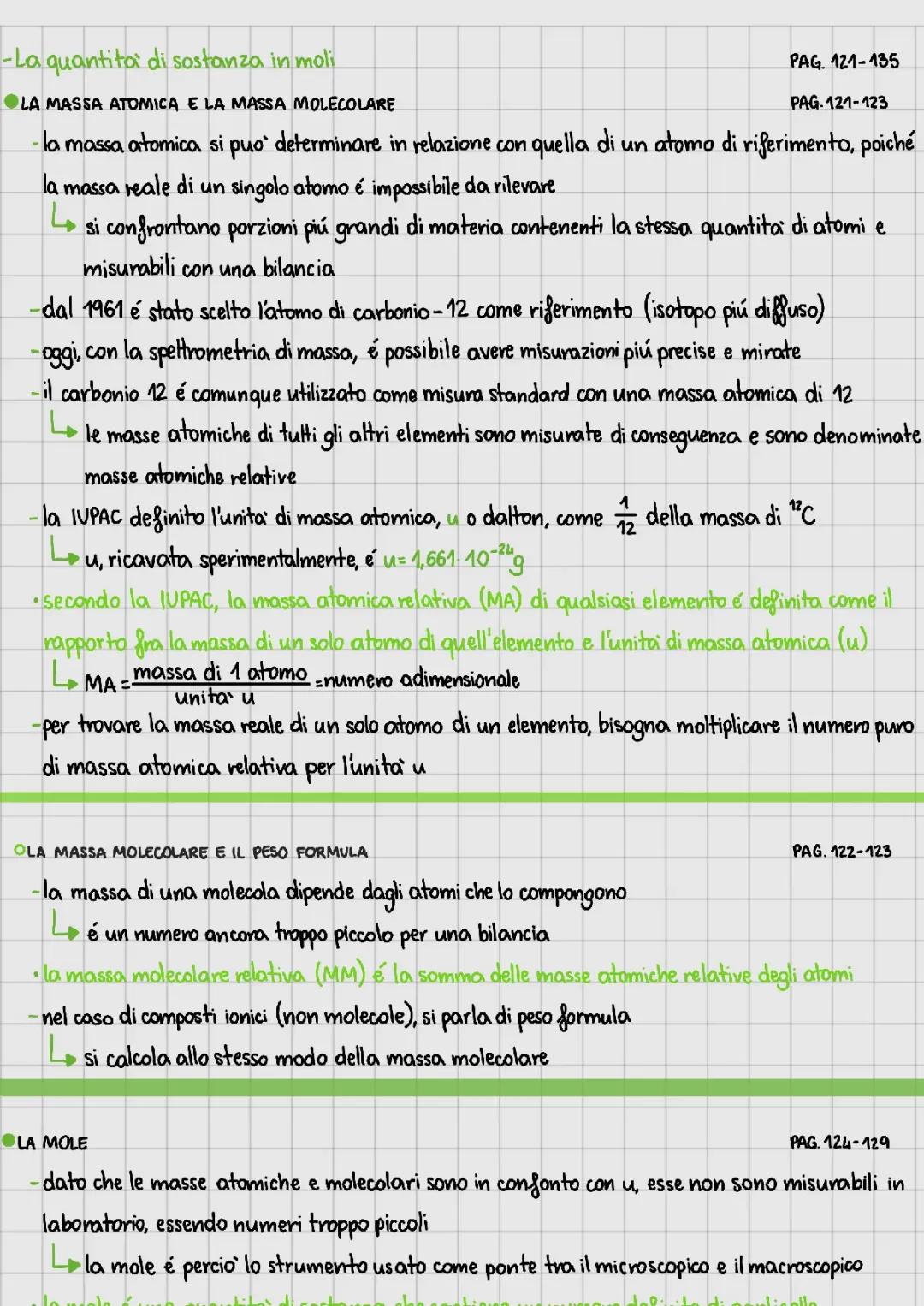 Quantità chimica e moli